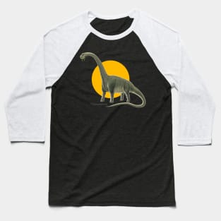 Titanosaurus Cut Out (with Orange Disc) Baseball T-Shirt